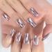 Metallic Pink Short False Nails - Full Cover Salon Fake Nail Art Tips for Women - Buy Online on GoSupps.com