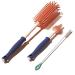 Bottle brush set baby bottle brush cleaner 360 rotating long handle Easy to clean milk hose brush pacifier brush cleaning kit for plastic bottles glass bottles (blue)