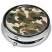 Green Camo Round Pill Box | 3 Compartment Portable Travel Medicine Organizer - Buy Online on GoSupps.com