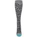 MeMoi Women's Leopard Nylon Compression Socks 15-20mmHg - Stylish Gray 9-11 | International Shipping - Buy Online on GoSupps.com