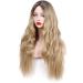 ColorfulPanda Ombre Blonde Wig with Dark Roots | Long Wavy Curly Synthetic Wig for Women - Ideal for Cosplay, Parties & Daily Wear - Buy Online on GoSupps.com