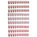#3 3 Boxes Of Each 24 Pieces Semi Cured Gel Nail Strips Works With Any Nail Lamps Salon Quality Long Lasting Easy To Apply (Pink One Size) 1 count (Pack of 1) Pink