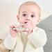 Baby Nom 100% Food Grade Silicone Teething Toy - Freezable & Multi-Textured Infant Teething Ring - BPA Free Teether in Cream White - Buy Online on GoSupps.com