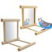 NINGVIHE Bird Mirror Bird Swing Parrot Cage Toys Bird Toy for Parrot Parakeets Conures Cockatiels Cage Swing Wooden Fun Play Toy for Birds (2 PACK)