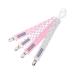 Pacifier Metal Clip (4 Pack) for Babies, Infants, Toddlers - Modern Unisex Pacifier Holder for Binky, Soothie, Toys - Lightweight Baby Accessory - Pink Girl Pack - Buy Online on GoSupps.com