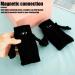 HOTBEST Magnetic Holding Hands Couple Socks - 4 Pairs, Funny 3D Doll Design, Breathable Cotton, Black - Buy Online on GoSupps.com