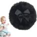 Baby Powder Puff - Ultra Soft Round Face Body Powder Puff with Ribbon Bow | Body Powder Applicator for Baby Kid Adult Makeup Tool for Home & Travel Black - Buy Online on GoSupps.com