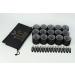 TLC ACCESSORIES 30 Piece Hair Rollers with Clips - 15 Self Grip Velcro Rollers and 15 Duckbill Clips - Salon Hairdressing Heatless Curlers Size 48mm for Medium to Long Hair in Colour Black - Buy Online on GoSupps.com