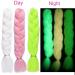 White Kanekalon Box Braids Hair Extensions - Glowing & Shining Jumbo Braids - Fluorescent Light in Darkness - 5pcs - Buy Online on GoSupps.com