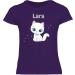 Personalized Cat T-Shirt for Girls - Cute Custom Gift by Shirtracer - Purple Cat Motif 11 - Buy Online on GoSupps.com