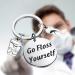 POTIY Funny Dentist Gift | Dental Hygienist Keychain - Go Floss Yourself Jewelry - Buy Online on GoSupps.com