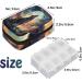 Moon Wolf Print Travel Pill Organizer Bag - Portable 7 Day Pill Case with Zipper for Daily Travel | International Shipping Available - Buy Online on GoSupps.com