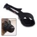 Andiker dog muzzle made of mesh with adjustable loop and soft pad dog training muzzle prevented barking biting and chewing (black size L) Black L