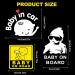 3-Pack Reflective Baby on Board Stickers - Novelty Car Warning Signs for Safety | International Shipping - Buy Online on GoSupps.com