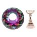 4 types magnetic nail tip exercise stand Basic alloy holder nail art display stand manicure tool (# 3 colorful diamond crystal)