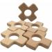 Wendysun 10pcs Cartoon Wood Teether - Natural Animal Fat Ten Frame Baby Teething Toy - Buy Online on GoSupps.com