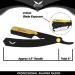 Professional Barber Straight Razor - Premium Stainless Steel Cut Throat Shaving Razor with 10 Samurai Double Edge Blades - Buy Online on GoSupps.com