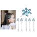 Lurrose 6pcs Snowflake Hair Clip with Blue Rhinestone - Metal Bobby Hair Pins - Buy Online on GoSupps.com
