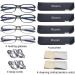 Buy Computer Blue Light Blocking Reading Glasses - Flexible Lightweight UV Protection - Anti Eyestrain for Men & Women - 2 Black & 2 Gray 2.0x - Buy Online on GoSupps.com