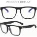 Fashion Square Blue Light Blocking Glasses for Men & Women - Black Clear Silver Options | Protect Your Eyes from Digital Strain - Buy Online on GoSupps.com