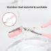 Homezo Eyebrow Trimmer Scissors with Comb | Beauty Accessories for Women | Eyebrow Shaping Tool in Pink+Blue - Buy Online on GoSupps.com