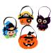 CAXUSD 4pcs Halloween Candy Bag Halloween Treat Buckets Halloween Treats Bags Cartoon Pirate Bag Felt Cloth