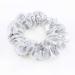 4 Pack Metallic Slap Bracelet Hair Scrunchies - Silver Ponytail Holder for School Performance and Parties - Buy Online on GoSupps.com