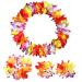 Hawaiian Luau Tropical Flower Crown Set for Women - Headband, Wristbands, Necklace, Bracelets, Hair Band - Perfect for Summer Beach Vacation and Pool Party Decorations - Colorful - Buy Online on GoSupps.com