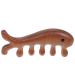 Collbath Massagekamm in fish shape Wooden ridge of portable ridge wide tooth ridge ridge with wide teeth for curly hair golden sandal wood massage ger t Blind intestine wooden comb man tool