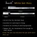 White Gel Pen Set - 0.8mm Extra Fine Point Ink Pens for Black Paper - Pack of 6 for Drawing, Sketching, Bullet Journaling - Buy Online on GoSupps.com