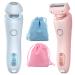 The Glide Pro 3.0 Razor Dusk Razor for Women Dusk Glide Pro 3.0 Shaver DuskOfficial Waterproof Electric Razor Painless Hair Removal 2 in 1 Wet & Dry for Leg Arm Underarm Pubic Area (Blue)