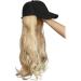 Synthetic Long Curly Wavy Baseball Cap with Hair Brown Black Blonde Women Wig Hats with Hair Wavy Extensions Sandy blonde & bleach blonde Sandy blonde & bleach blonde 16" Curly Wavy - Buy Online on GoSupps.com