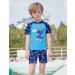UV Protection Swim Shirt & Shorts for Children 2-10 Years | UPF 50+ Boys Swimwear - White Shark - Buy Online on GoSupps.com