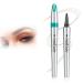 Peonly 3D Waterproof Microblading Eyebrow Pen Micro-Fork Tip Pencil Long-Lasting Waterproof Brows Pencil Microblading 4-Tip Eyebrow Pen Natural Brows Eyebrow Pen (Gray)