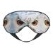 SSIMOO Snowy Owl Eyes Print Ultra-Soft Light-Blocking Eye Mask for Optimal Comfort and Restful Sleep Black