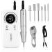 Nail Drill Kit 1 Set Electric Nail Drill 45000RPM Nail Drill Kit Rechargeable Portable Nail Drill Professional with 6 Nail Drill Bits Electric Nail File for Manicure Pedicure Electric Nail File