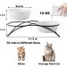 KitchenLeStar Ceramic Elevated Cat and Dog Bowls Set - 12oz Small Pet Food Dishes with 2 Paw Print Bowls and Black Stand - Dishwasher Safe - Buy Online on GoSupps.com
