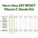 EAT INTACT Vegan Whole Food Vitamin C Two Ingredients (Organic Whole Acerola Cherry Powder and Organic Vegan Capsule) Non-GMO Third Party Tested 60 Day Supply - Buy Online on GoSupps.com
