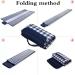 Large Sandproof Waterproof Picnic Blanket 80x57 for Outdoor Beach Park Grass Hiking - Dark Blue Grid Pattern - Buy Online on GoSupps.com