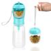 Nepfaivy drinking bottle water bottle Dogs for on the go - 550ml run -off dog drinking bottle with 150ml of feed container portable dog bottle on the way for dogs for hiking and traveling 550ml blue