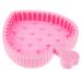 DOITOOL Makeup Brush Cleaning Pad Cleaning Tools Makeup Brush Cleaners Makeup Brush Cleaner Mat Heart Brush Cleaner Pad Mat for Brush Cleaning Brush Cleaning Mat Gloves Silica Gel Make up 12x9cm Pink
