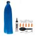 Blue Keratin Bonding Extensions | 100% Remy Human Hair | 50x1g U-Tip | Smooth Strands | 45cm Long Blue Hair Extensions - Buy Online on GoSupps.com