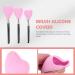 FRCOLOR Makeup Brush Covers - Reusable Silicone Travel Holders & Organizer Case (3pcs Pink) | Perfect for International Shipping - Buy Online on GoSupps.com