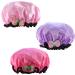 TCOTBE 3 Pcs Kids Shower Caps Soft Kids Bonnets Double Layers Breathable Shower Caps for Girls Comfortable Bath Hats Children Reusable Shower Caps Adjustable Head Wrap Hair Cover for Bath Shower