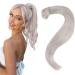Easyouth braid extensions real hair blond ponytail hair extension real hair braid extensions platinum blond #1000 70g 14 inch 35 cm 1-30 py #800