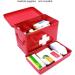 Vintage Red Metal First Aid Box - Large Medicine Storage Tin for Home - 12.6 x 8.3 x 7.7 inches - Funly mee Medicine Box - Buy Online on GoSupps.com