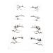 OHPHCALL 4 Pairs Black Temporary Eye Shadow Stickers Eye Makeup Decals Eye Shadow Stickers