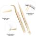 Nagaraku Professional Precision Tweezers for Eyelash Extensions - Curved & Straight Gold Stainless Steel (M-01 & M-02) - Buy Online on GoSupps.com