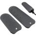 2 Pcs Heat Resistant Silicone Pouch Insulation Pink Gray Blue Heat Shield Holder Cover for Hair Straightener Crimping Iron Hair Waving Iron(Dark gray) - Buy Online on GoSupps.com