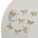 Personalized Accessories 3D Metal 20pcs Bowknot Decorations For Looks 08 Gold